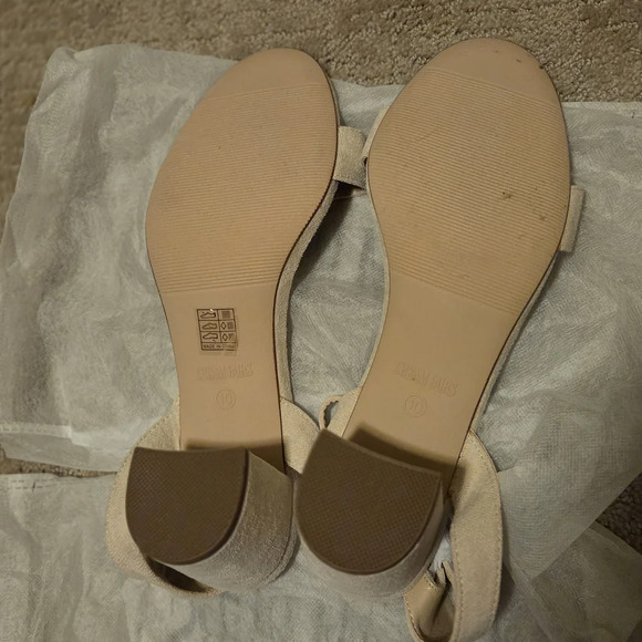Dream Pairs Cream Heels Slingback Open Toe - Picture 2 of 7